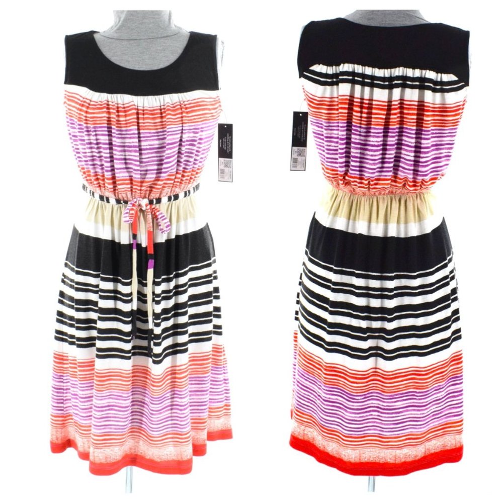 Daisy Fuentes Sleeveless Striped Dress XS NWT